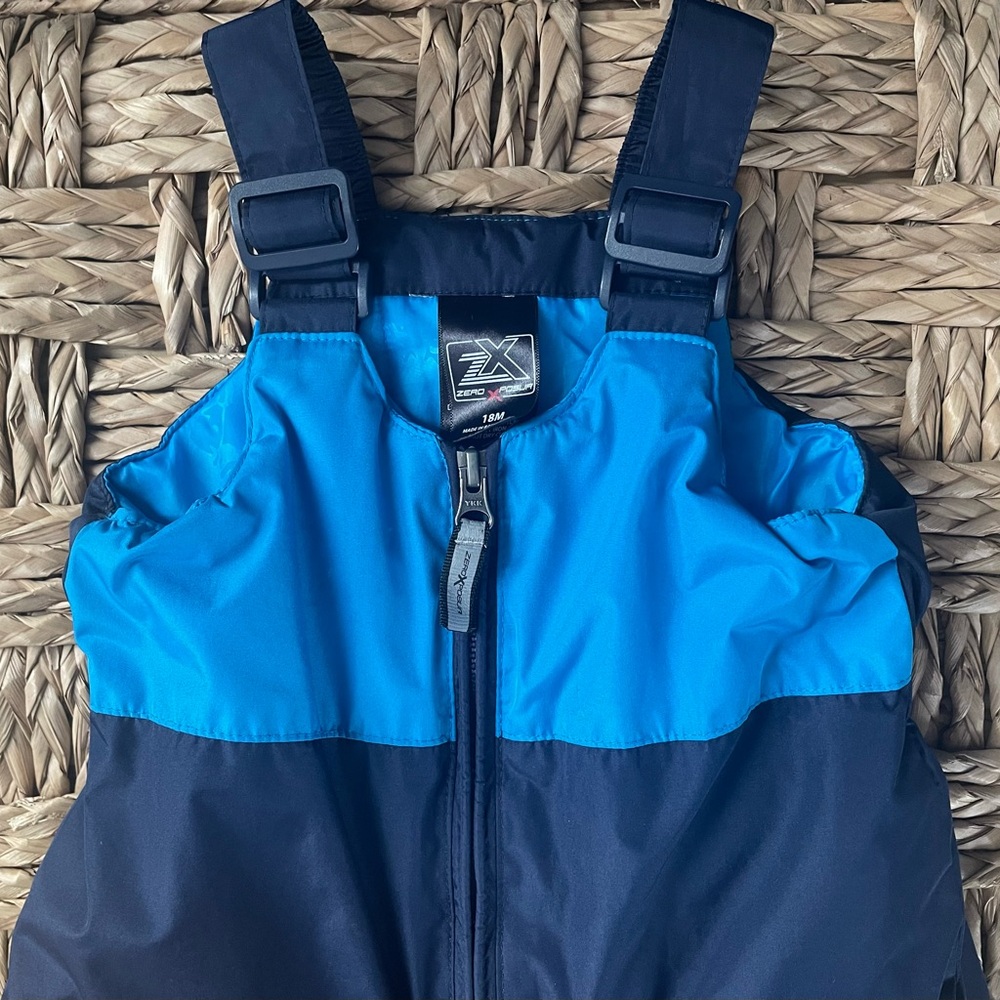 Kids ZeroXposur Blue Colorblock Kids Snow Bib Overalls